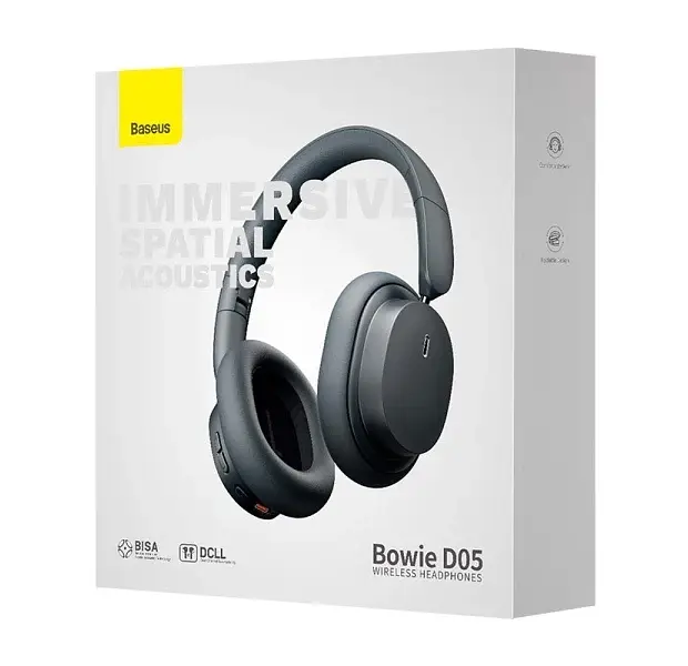 Беспроводные наушники Baseus Bowie D05 Wireless Headphones, BT5.3, AUX, 600mAh, 70h, Grey NGTD020213 - фото 3
