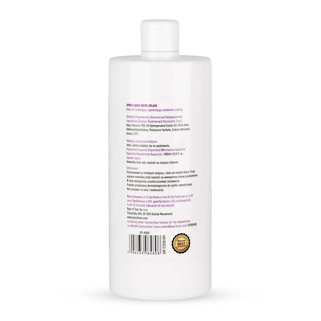 Лубрикант на водній основі MyLove Sperm Liquid Water Splash, 1000 мл - фото 2