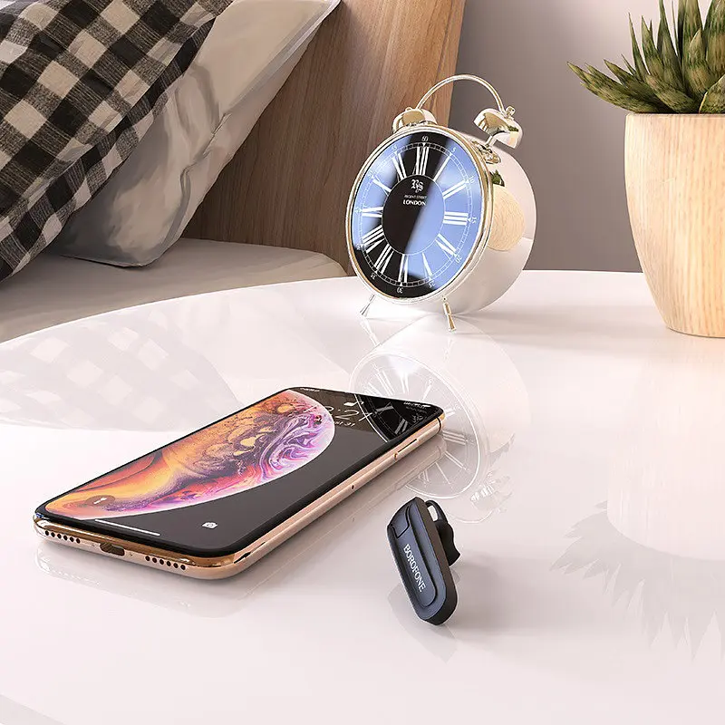 Bluetooth моно-гарнітура Borofone BC21 Чорний - фото 4