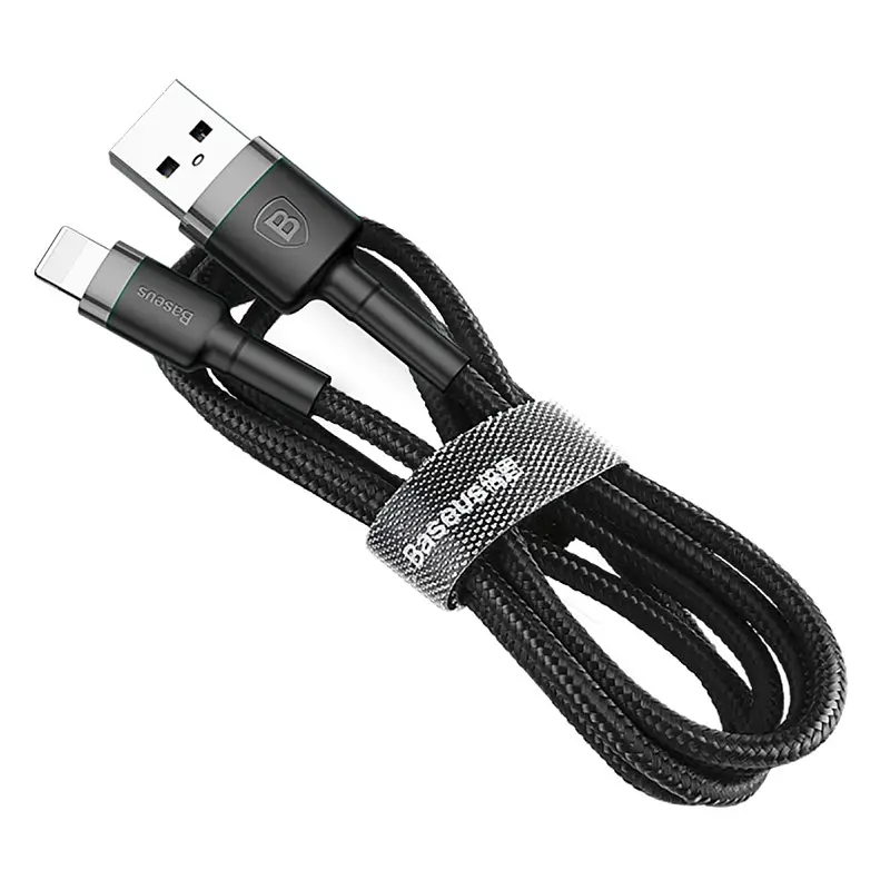 Дата кабель Baseus Cafule USB to Lightning 1.5A (2m) (CALKLF-C) Сірий / Чорний - фото 2
