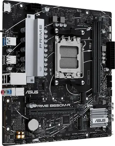 Материнська плата AM5 Asus PRIME B650M-R, B650, 2xDDR5, Int.Video (CPU), 4xSATA3, 2xM.2, 1xPCI-E 4.0 x16, 1xPCI-E 4.0 x1, Realtek 7.1, Realtek 2.5Gb, 4xUSB3.2/6xUSB2.0, HDMI, MicroATX - фото 2