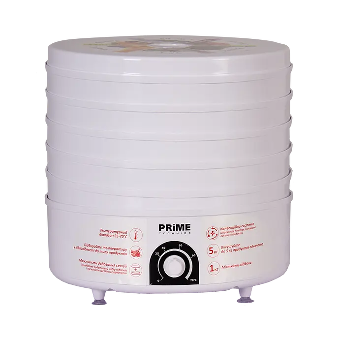 Сушилка для овощей и фруктов Prime Technics PFD 502 W [100327] - фото 3