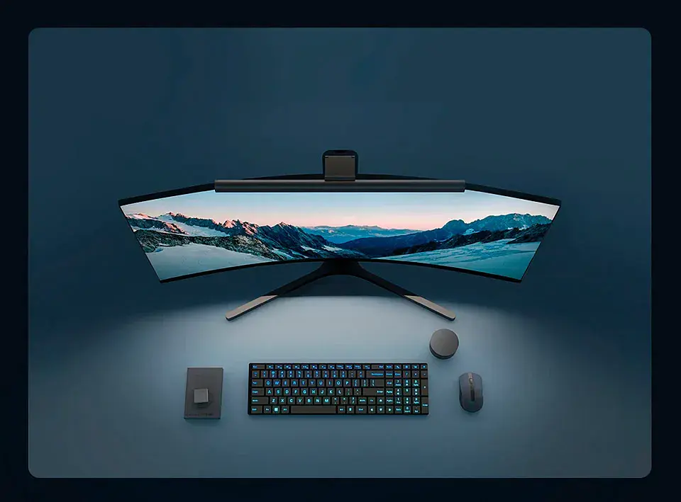 Офісна настільна лампа XiaomiXiaomi Computer Monitor Light Bar 1S BHR5259CN Black - фото 3