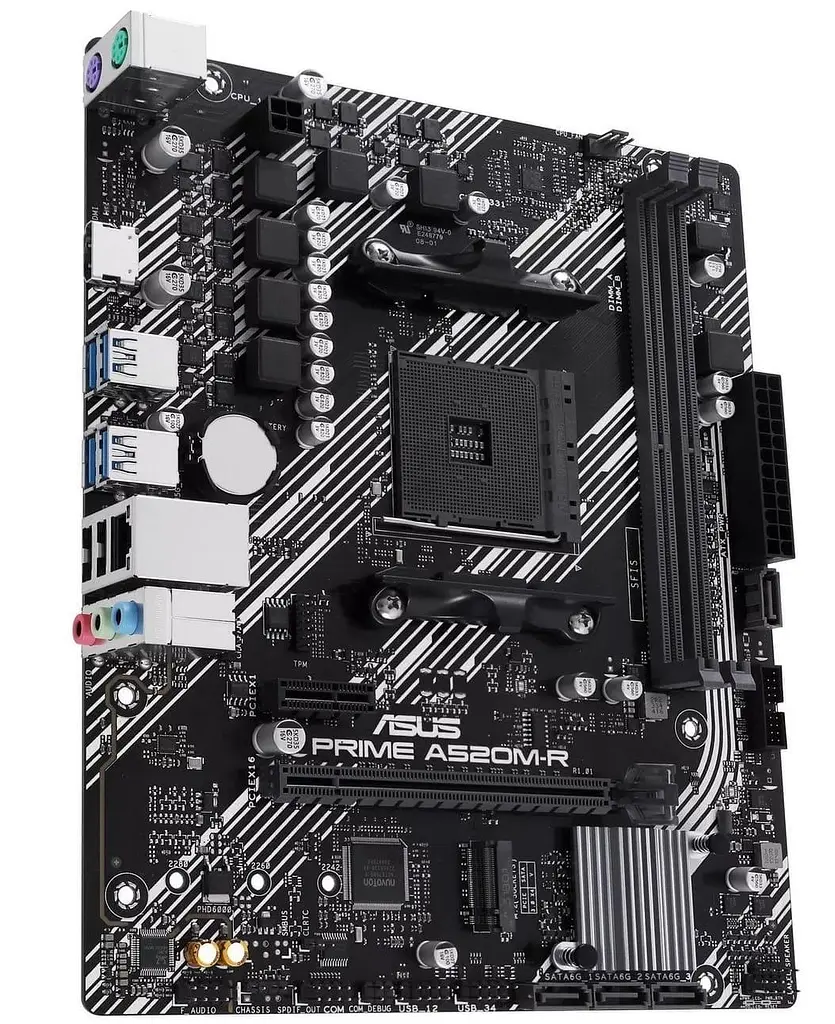 Материнська плата ASUS PRIME A520M-R (PRIME A520M-R) (Socket AM4, AMD A520, Micro-ATX) - фото 2