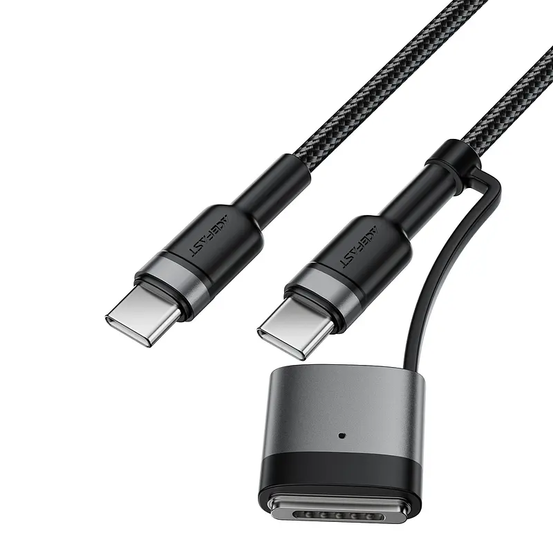 Кабель ACEFAST C22-05 USB-C to USB-C/magnetic aluminum alloy charging data cable Black (6974316285151) - фото 3