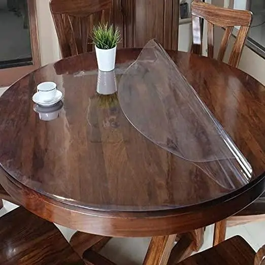 Мягкое стекло силиконовая скатерть на стол Soft Glass Защита для мебели (4.0х1.2 м) толщина - 2.0мм Прозрачное - фото 9