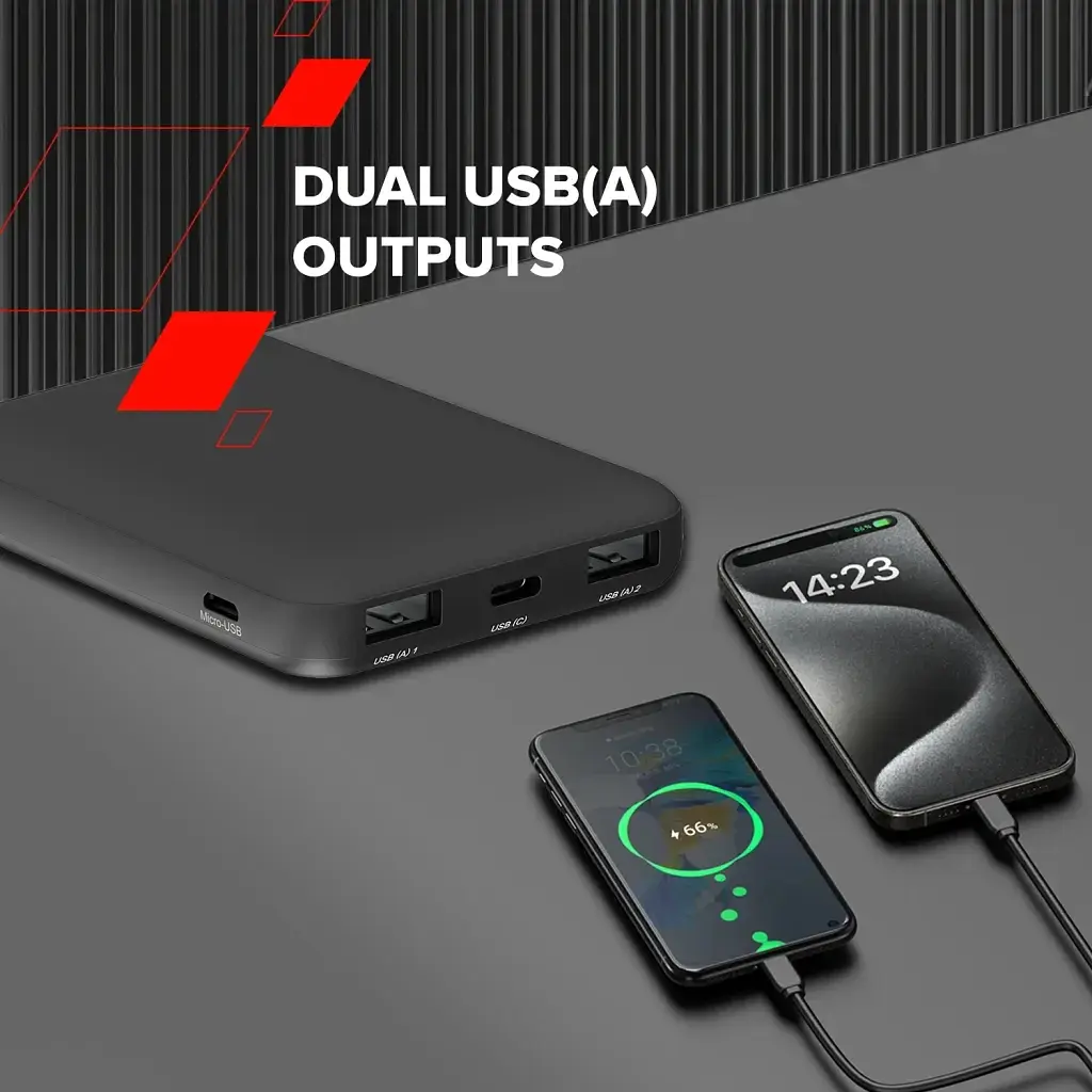 Батарея універсальна Canyon OnPower 100 10000mAh, 5В/2А, Black (CNS-CPB100B) - фото 7