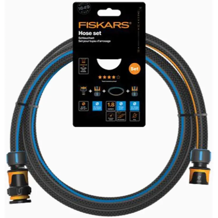 Шланг Fiskars Q4, 13 мм 1.8 м з аксесуарами (1057621)