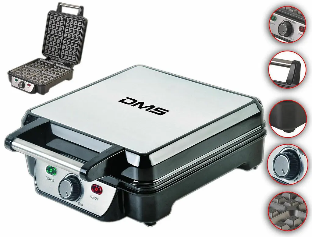 Вафельниця для бельгійських вафель DMS WM 4S 1100w - фото 2