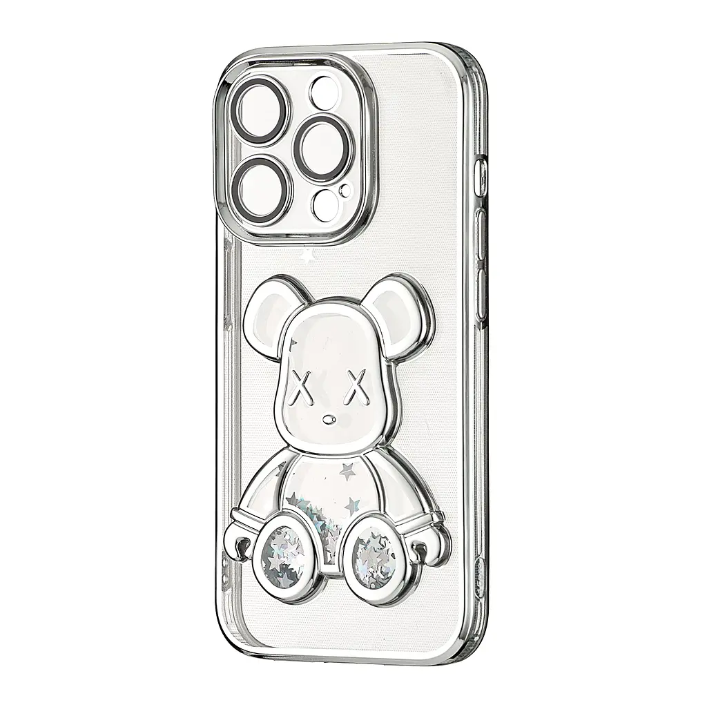 Чохол Shining Bear Case Protected Camera iPhone 15 Pro Silver