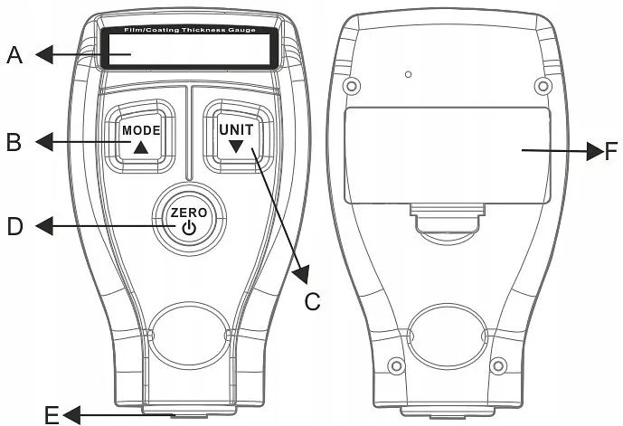 Тестер товщини фарби (товщиномір) Fe/nFe, 0-1800 мкм WINTACT WT200A - фото 7