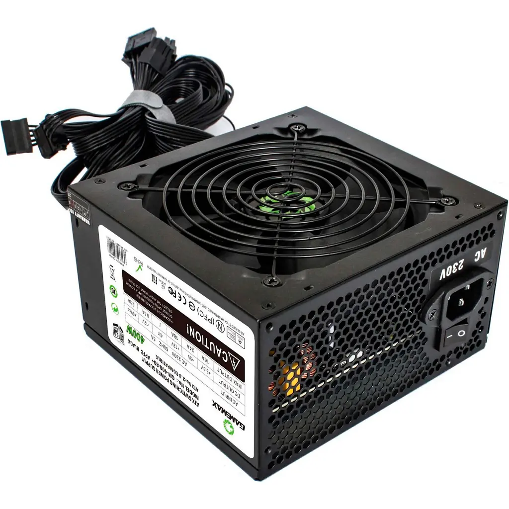 Блок живлення Gamemax GM-400-80+APFC Black - фото 2