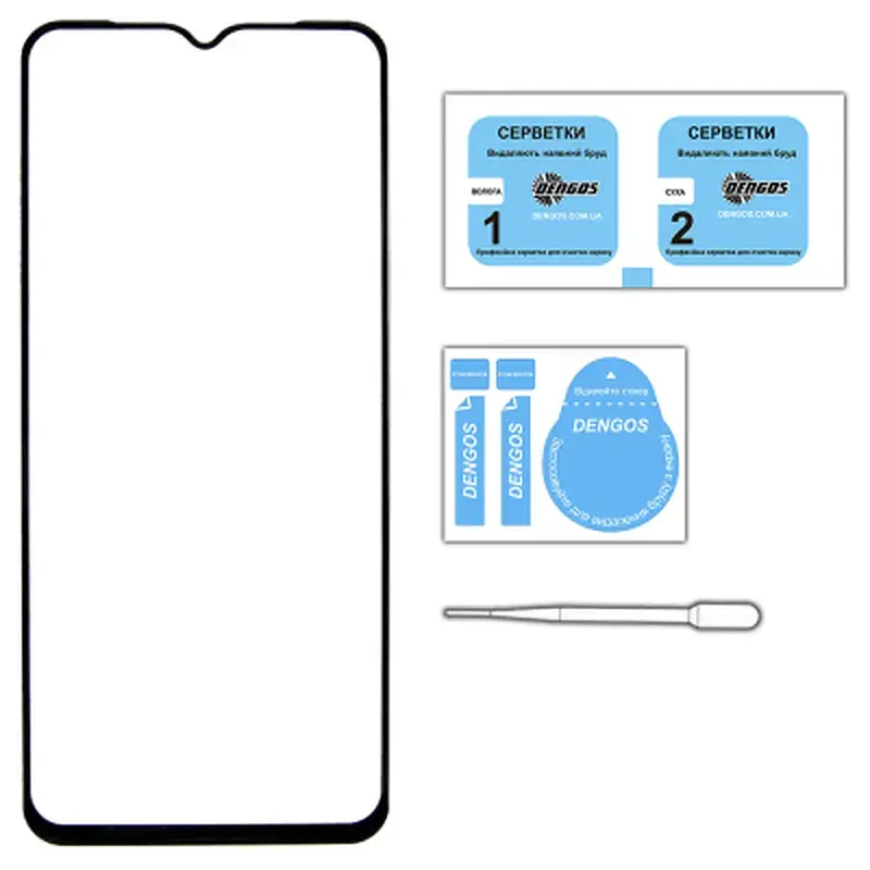 Скло захисне Dengos Full Glue iPhone 15 Plus (black) (TGFG-319) - фото 3