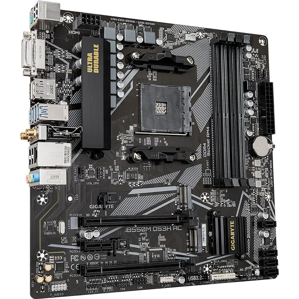 Материнська плата Gigabyte B550M DS3H AC [146936] - фото 3