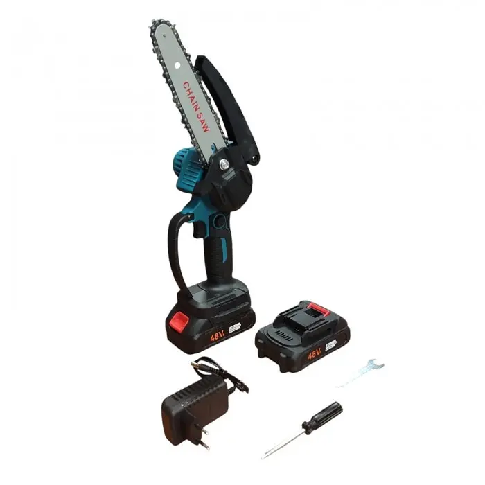 Безщіткова акумуляторна ланцюгова мініпила 6" Electric Saw у кейсі, 2 акумулятори + окуляри - фото 6