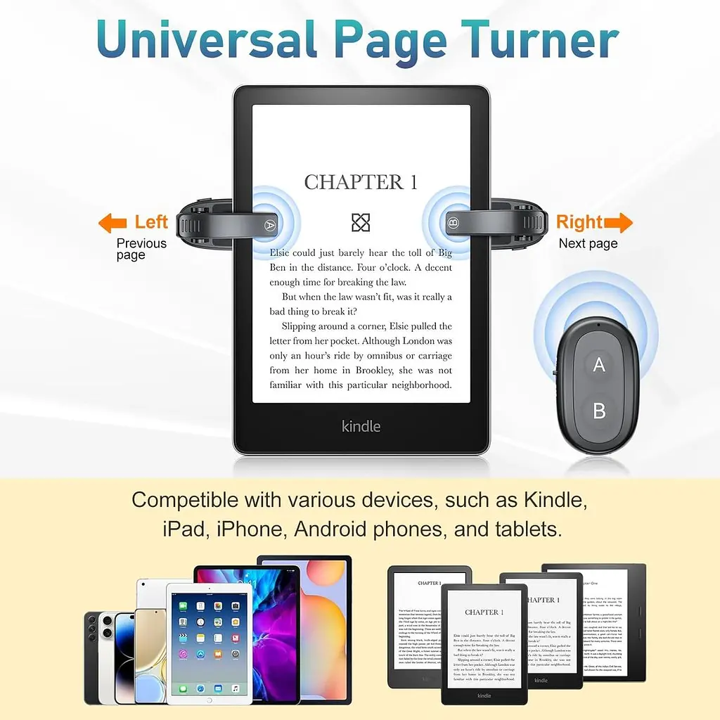 Дистанційне перегортання сторінок для Kindle Paperwhite:Kindle, кільцеве - фото 3