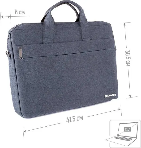 Сумка для ноутбука ColorWay 15.6'" Modern, Navy (CW-LBM156-NV) - фото 2