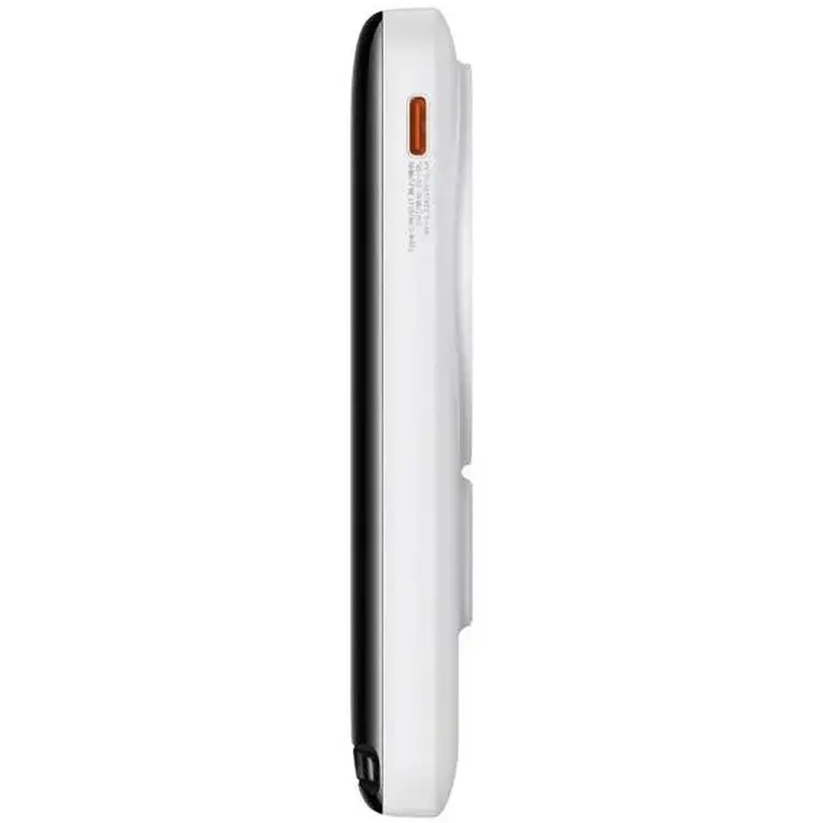 Портативна батарея Baseus Magnetic Bracket Wireless Fast Charge Power Bank 10000 mAh 20W PPCX000002 White - фото 4