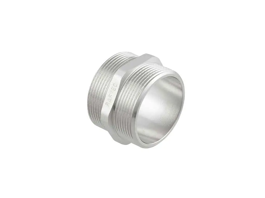 Ніпель RAFTEC латунь, ЗЗ, DN50х40, 2"х1 1/2", нікель, NP0605 - фото 3