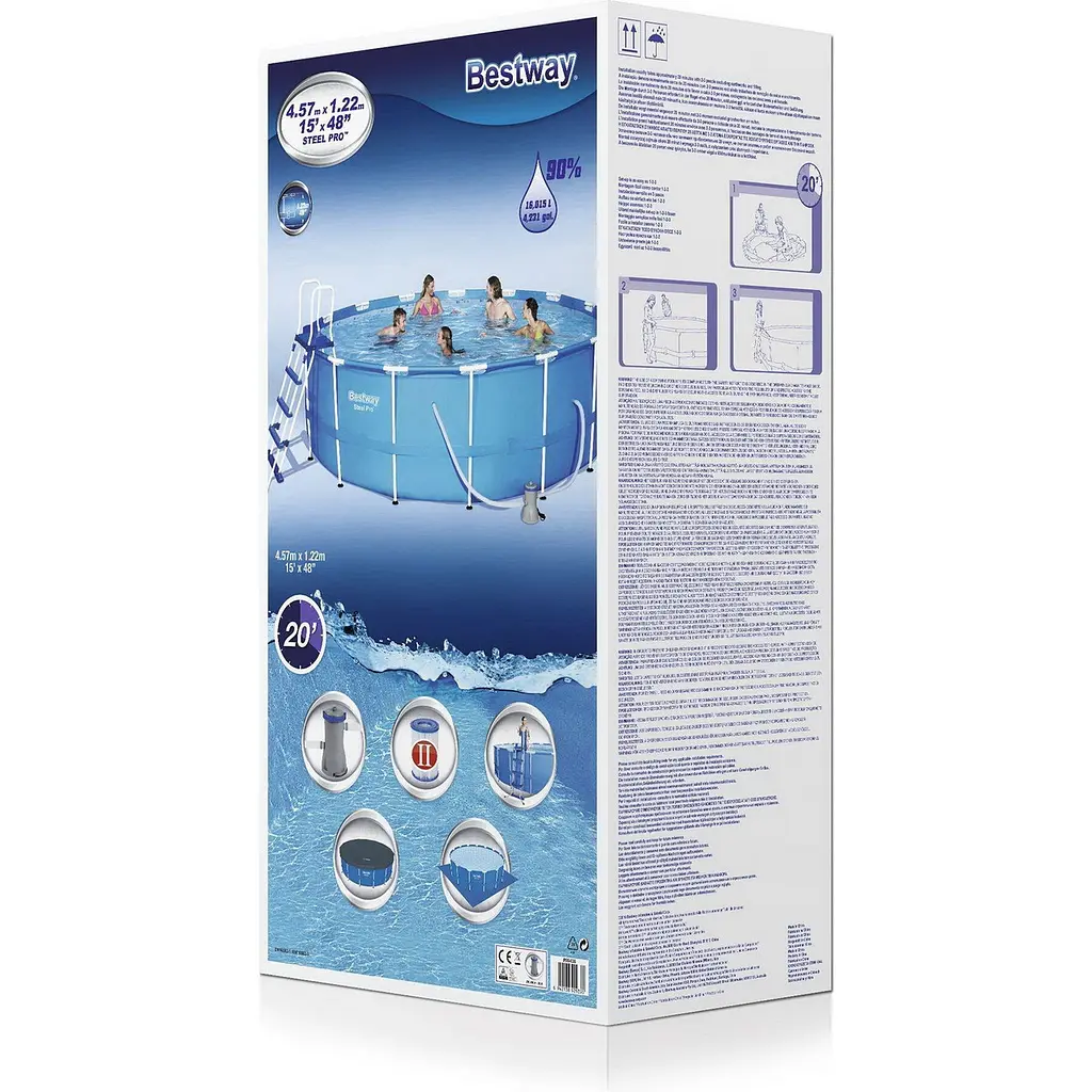 Каркасний басейн Bestway 56438 (457х122) з картриджним фільтром - фото 5