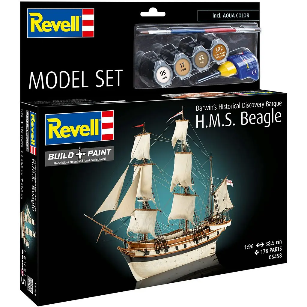 Збірна модель-копія Revell корабль HMS Beagle рівень 5 масштаб 1:96 (RVL-65458) - фото 3