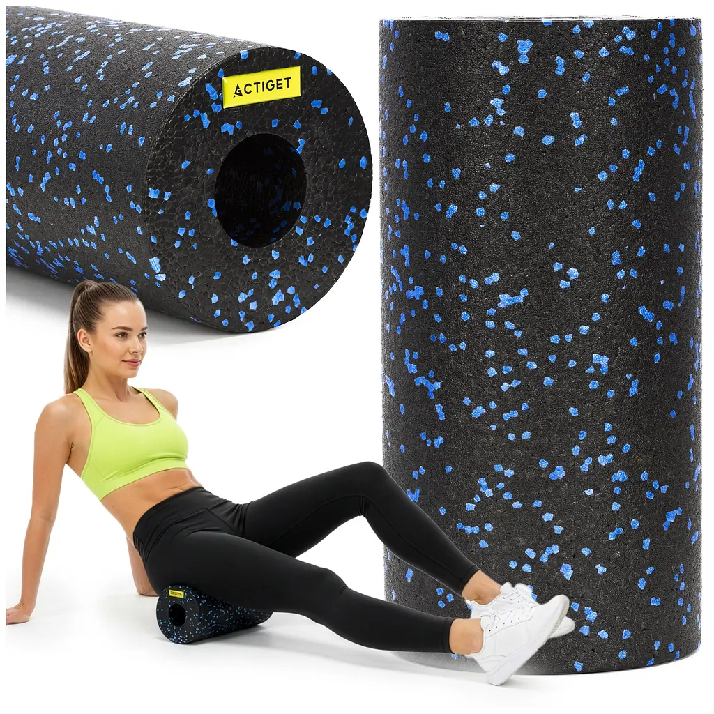 Масажний ролик Actiget EPP 29.5 x 15 см (валик, роллер) ACT0093 Black/Blue - фото 3