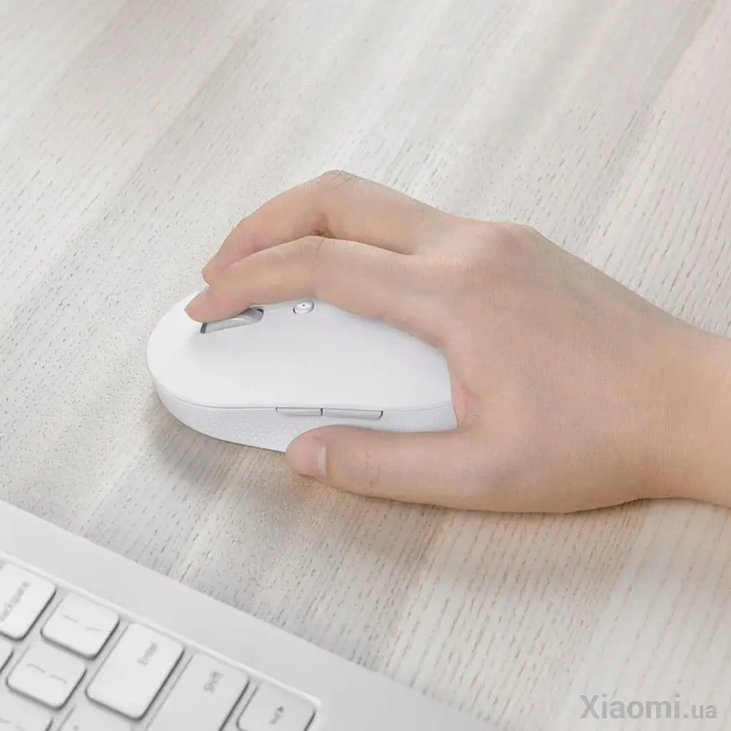 Бездротова миша Xiaomi Wireless Mouse Silent Edition Dual Mode HLK4040GL біла - фото 3