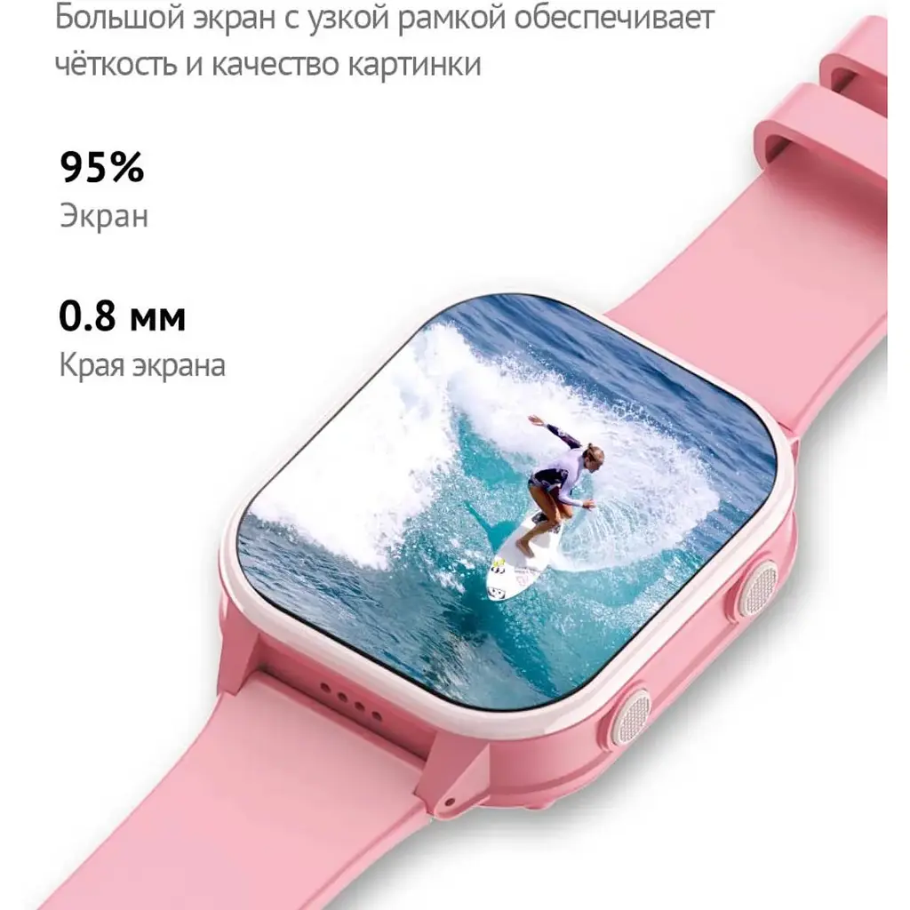 Розумний годинник з відеодзвінком Wonlex KT19 PRO 8GB Pink (SBWKTP8P) - фото 3