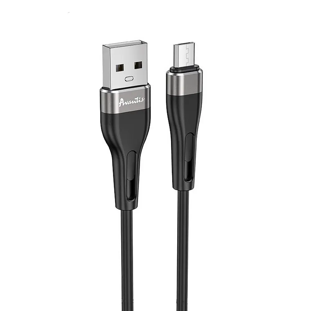Кабель Avantis AC-81m Silicone USB – Micro- чорний - фото 5