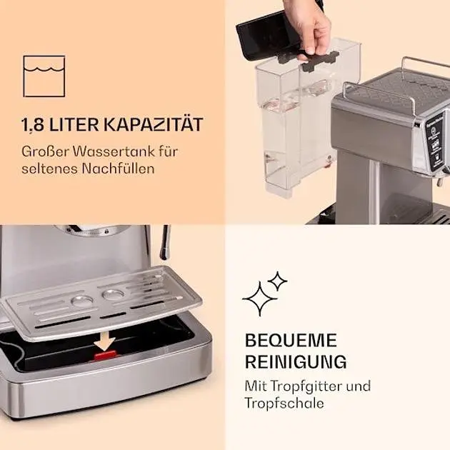 Кавоварка Klarstein Libeica 19 бар (10041253) - фото 5