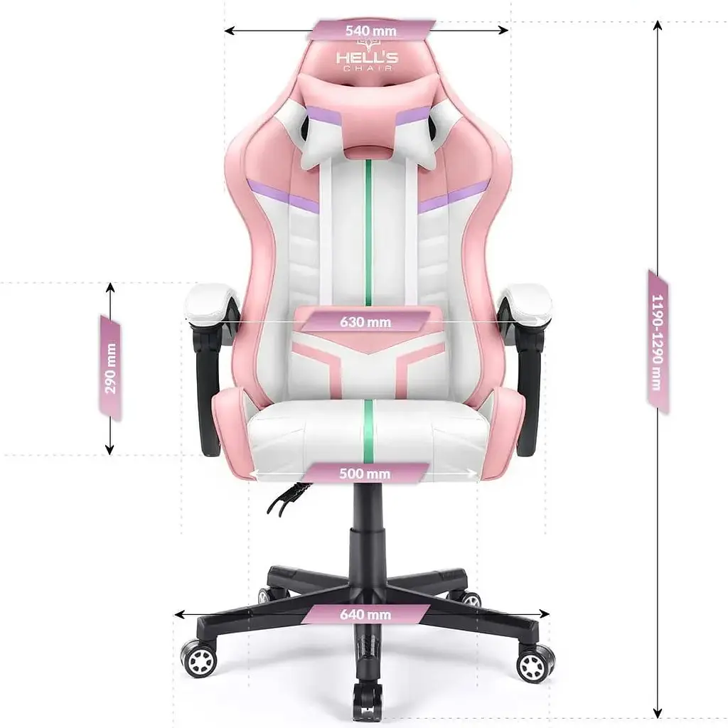 Компьютерное кресло Hell's Chair HC-1004 Rainbow Pink - фото 7