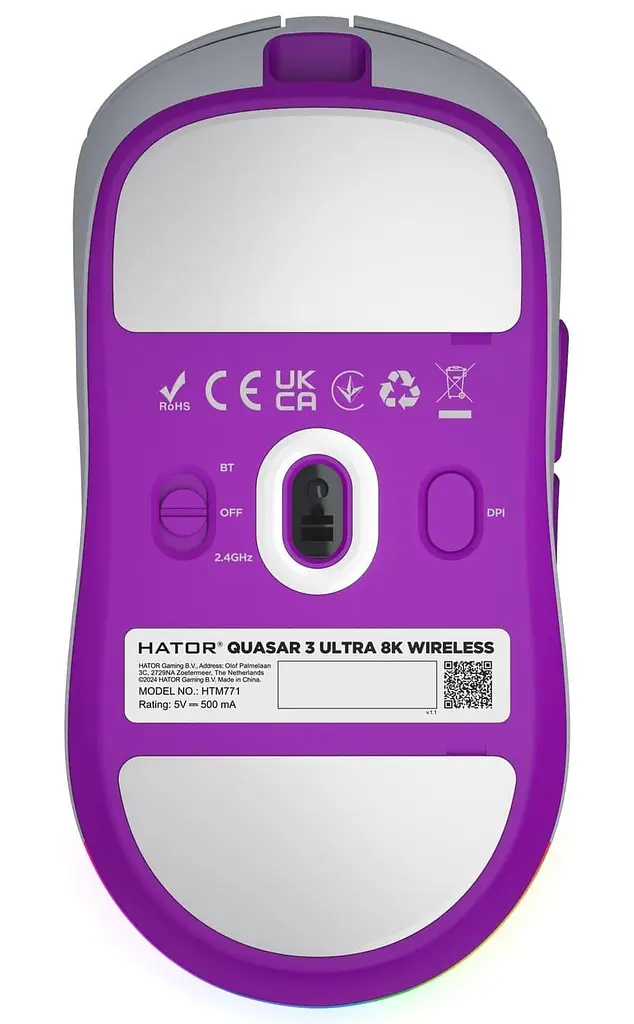 Миша HATOR Quasar 3 ULTRA 8K Wireless White (HTM771) - фото 3