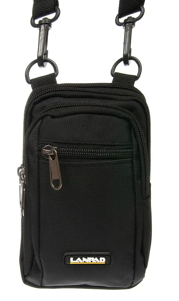 Сумка чоловіча Lanpad тканинна Чорний (LAN6195 black) - фото 5
