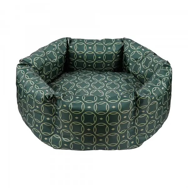 Лежак для собак та котів Barksi Home S круглий Зелений 35x35 см 1212045