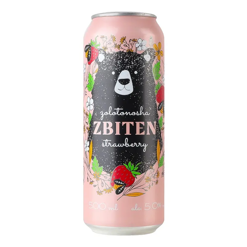 Напій зброджений Zbiten Zolotonosha Яблуко-полуниця газований 5% 0.5 л - фото 2