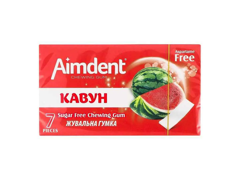 Жувальна гумка Aimdent 420г 7pc Watermelon (24шт)