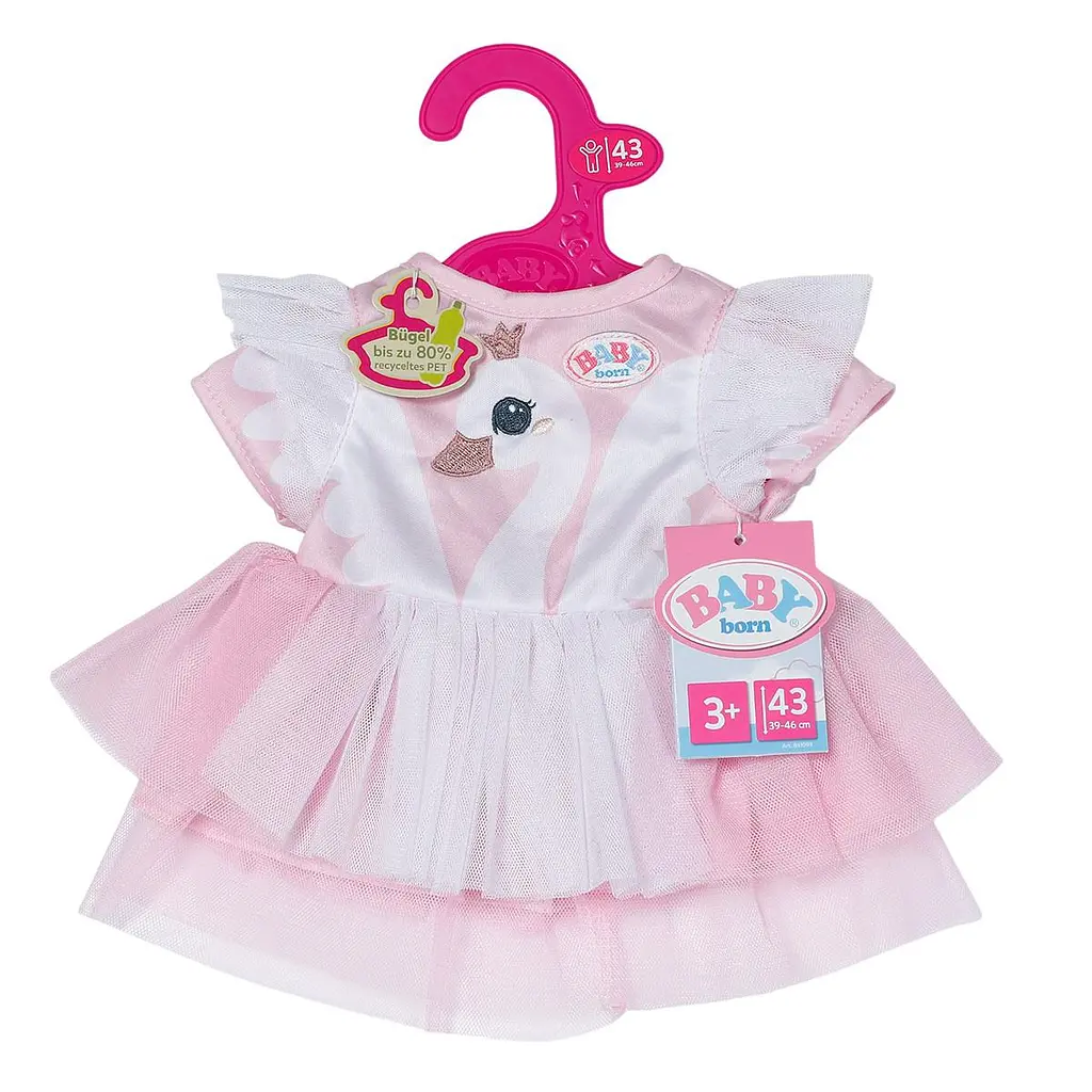 Одяг для ляльки BABY BORN – СУКНЯ З ЛЕБЕДЕМ (43 см) BABY born 841099