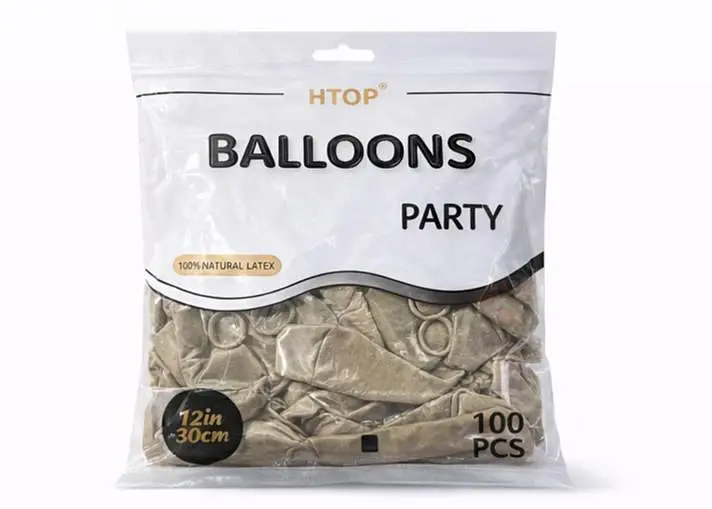 Надувні кульки набір 100 шт. HTOP Balloons Party 12 дюймів товари для свята дня народження Сірий - фото 2