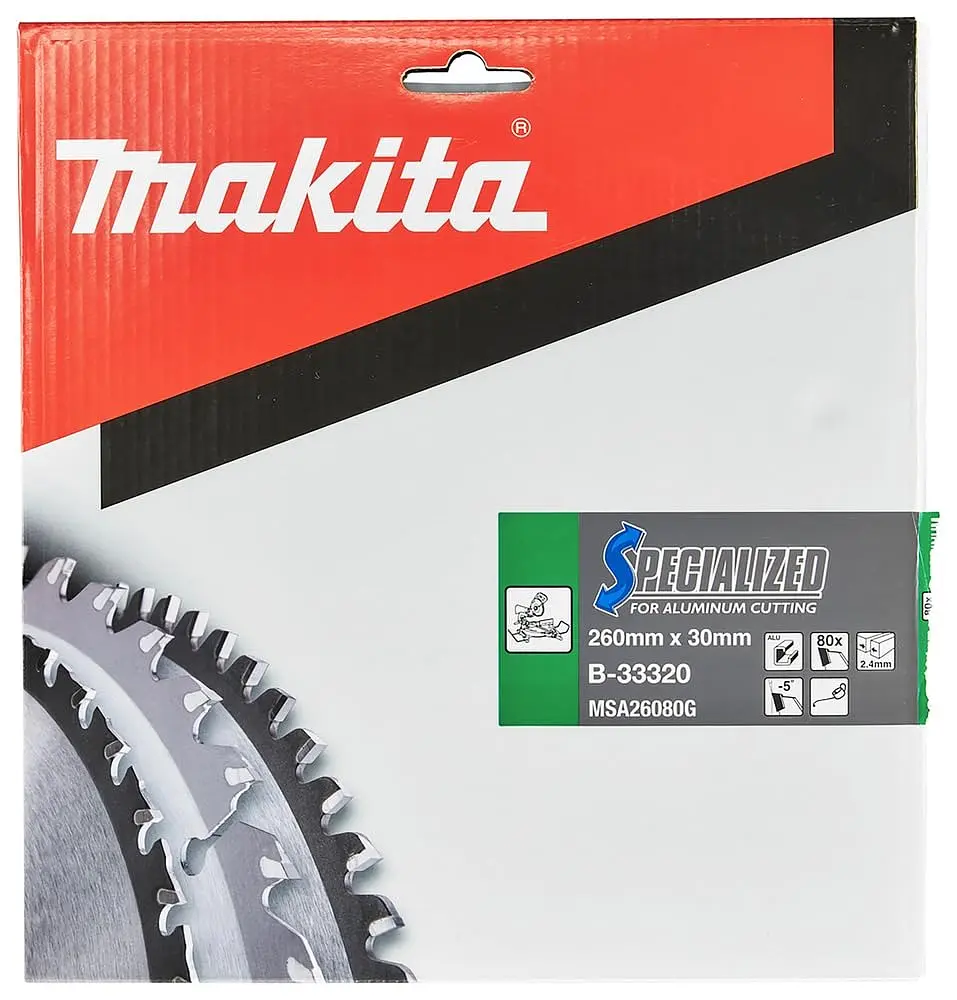 Диск пиляльний по алюмінію 260х30 мм 80T Makita SPECIALIZED B-33320 - фото 4