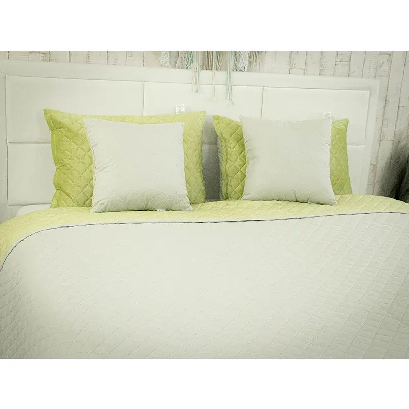 Двостороння декоративна подушка Руно Velour Olive Green ромб 40х40 см оливкова - фото 6