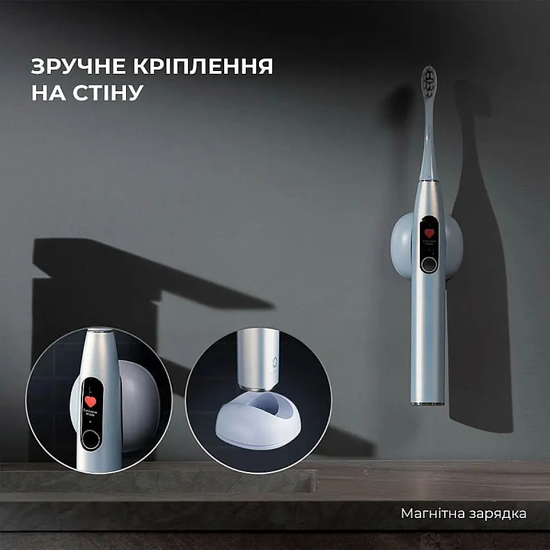 Розумна зубна електрощітка Oclean X Plus Pro Digital Blue (6970810556186) - фото 7