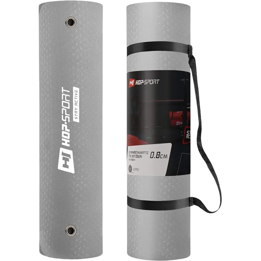 Коврик с отверстиями Hop-Sport TPE HS-T008GM 0.8 см серый - фото 5