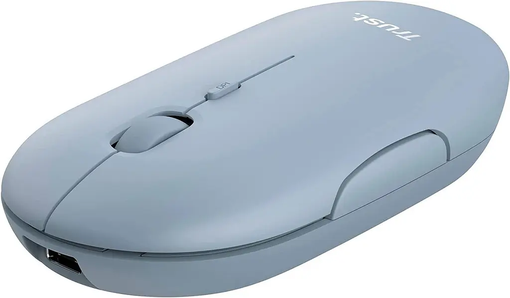 Миша Trust Puck Wireless/Bluetooth Silent Blue (24126) - фото 3