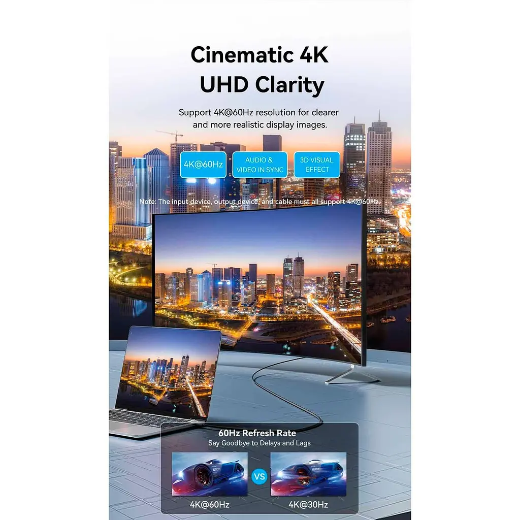 Кабель Vention USB Type C-HDMI V 2.0 2 м (CRIBH) - фото 3
