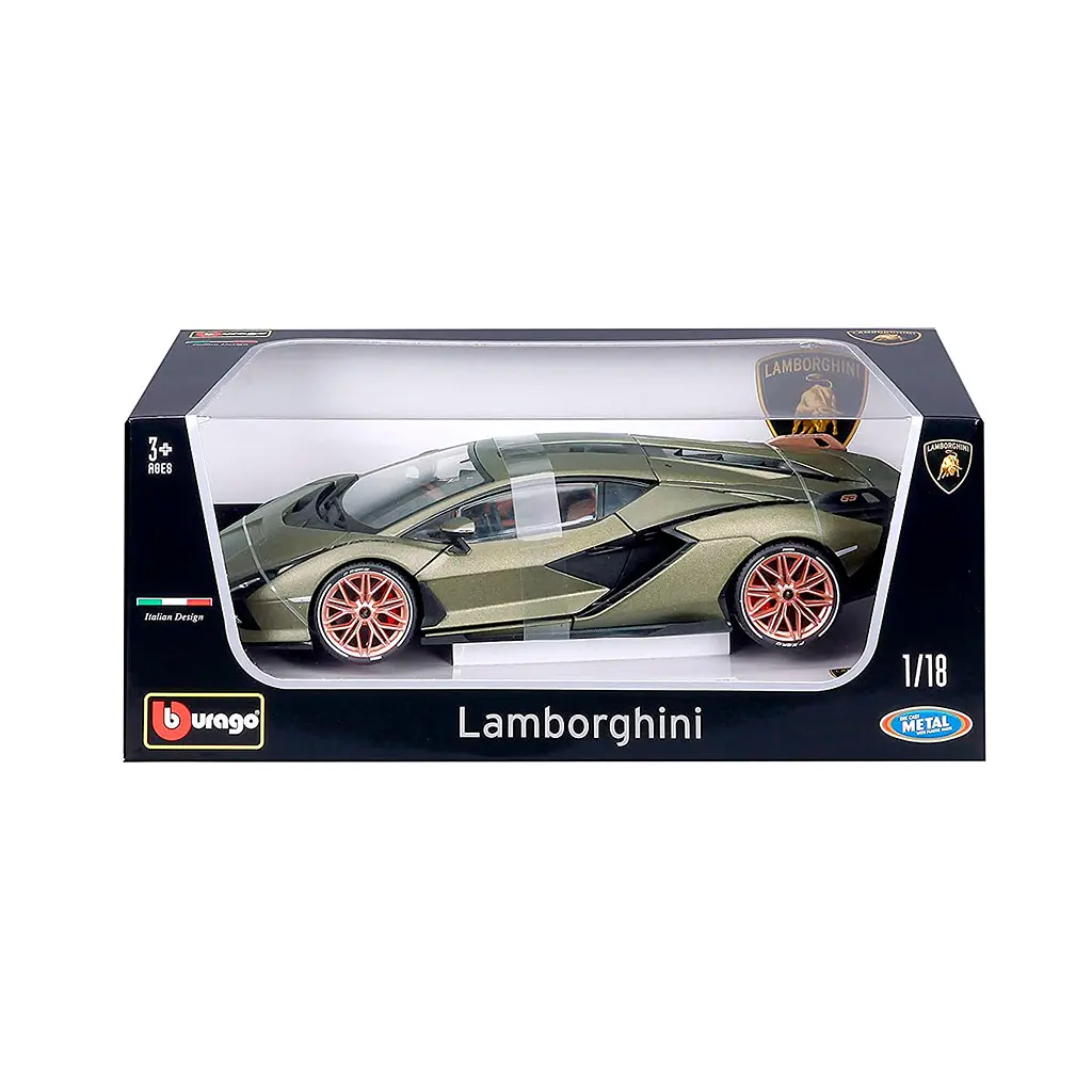 Автомодель Bburago Lamborghini Sian FKP 37 зелений (18-11046G) - фото 11