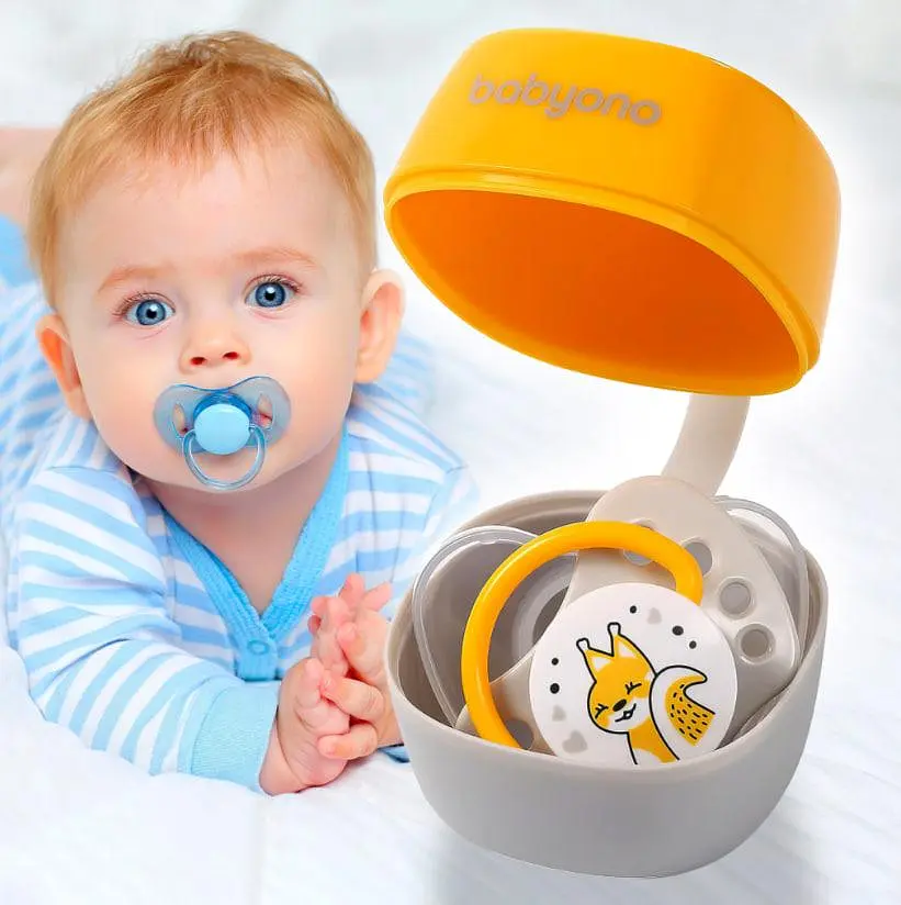Контейнер - футляр для соски и пустышки BabyOno Желтый - фото 4