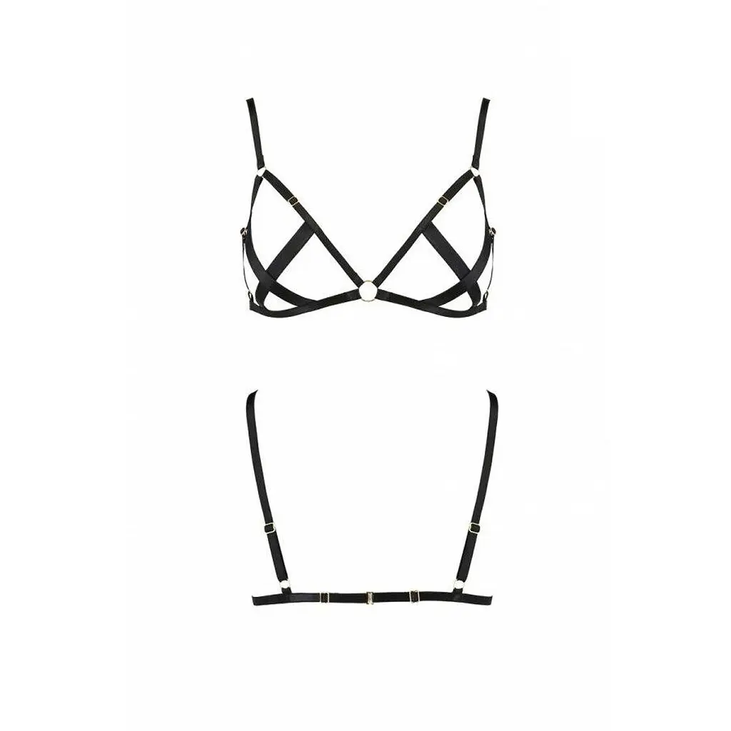 Відкритий бюстгальтер-стрепи NICKY BRA black - Passion Exclusive L/XL - фото 5