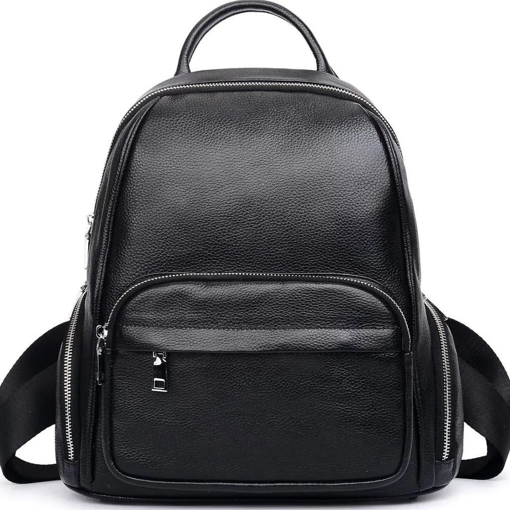 Рюкзак жіночий шкіряний міський чорний трансформер 35588 Tiding Bag - фото 2