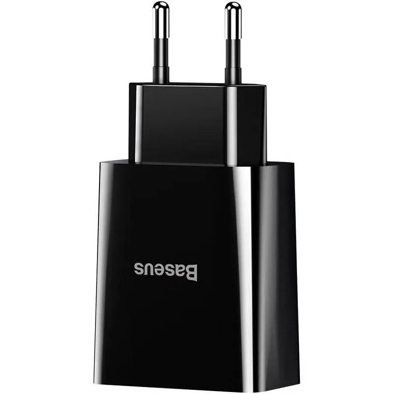 Сетевое зарядное устройство Baseus Speed Mini Dual U Charger 10.5W Black - фото 3