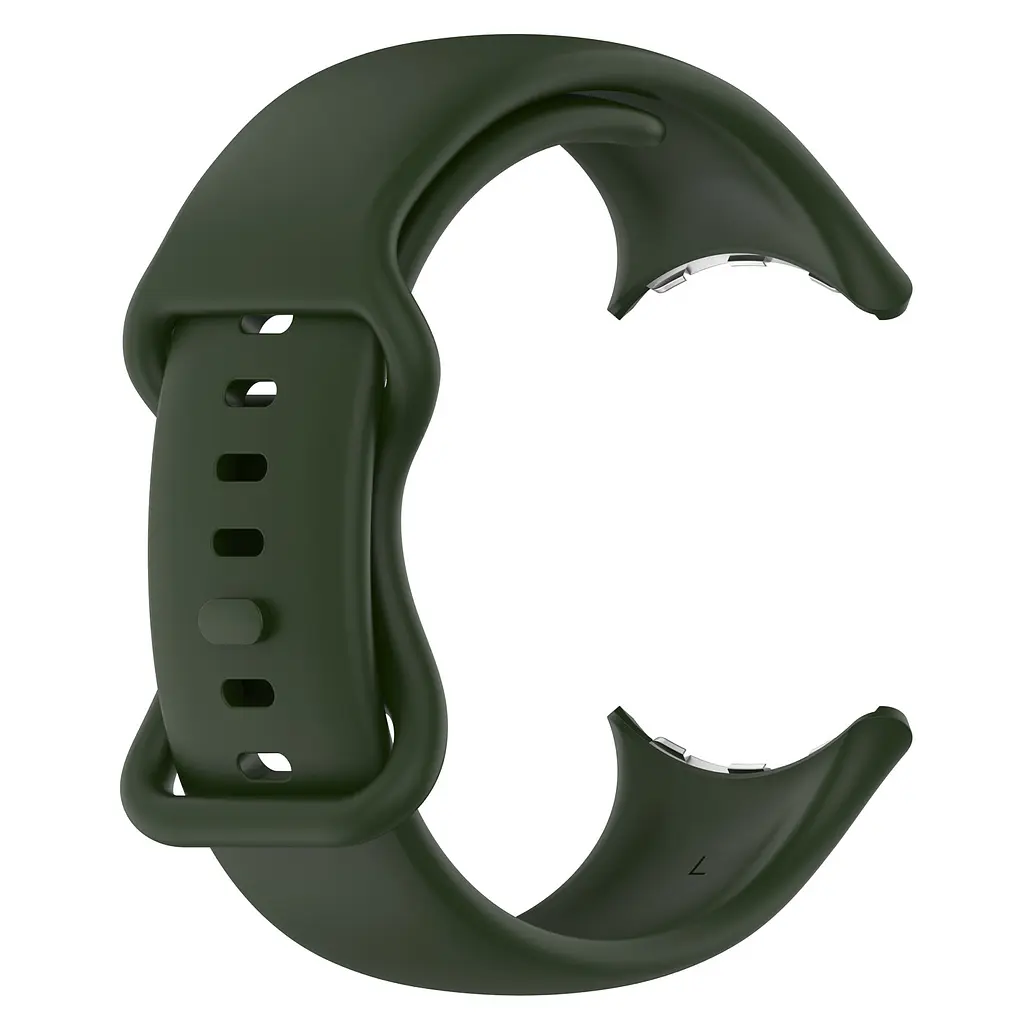 Силіконовий ремінець на смарт годинник Google Pixel Watch 41mm/2 41mm/3 41mm/4 41mm, Silicone, field green, зі зручною застібкою, на фітнес браслет, ArmorStandart (ARM75414) - фото 3